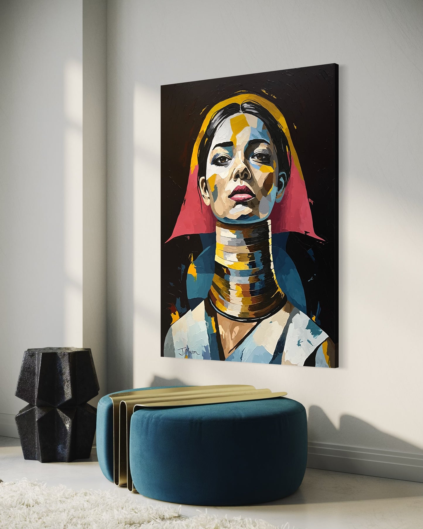 Portrait of a Kayan Woman - 140x100 cm