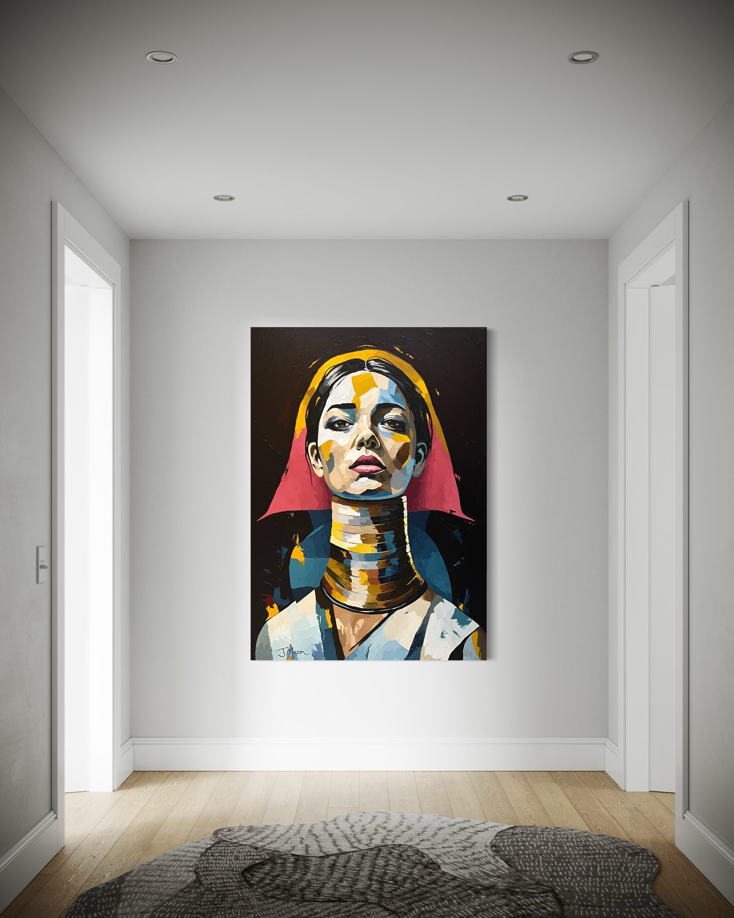 Portrait of a Kayan Woman - 140x100 cm