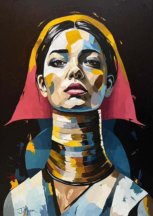 Portrait of a Kayan Woman - 140x100 cm