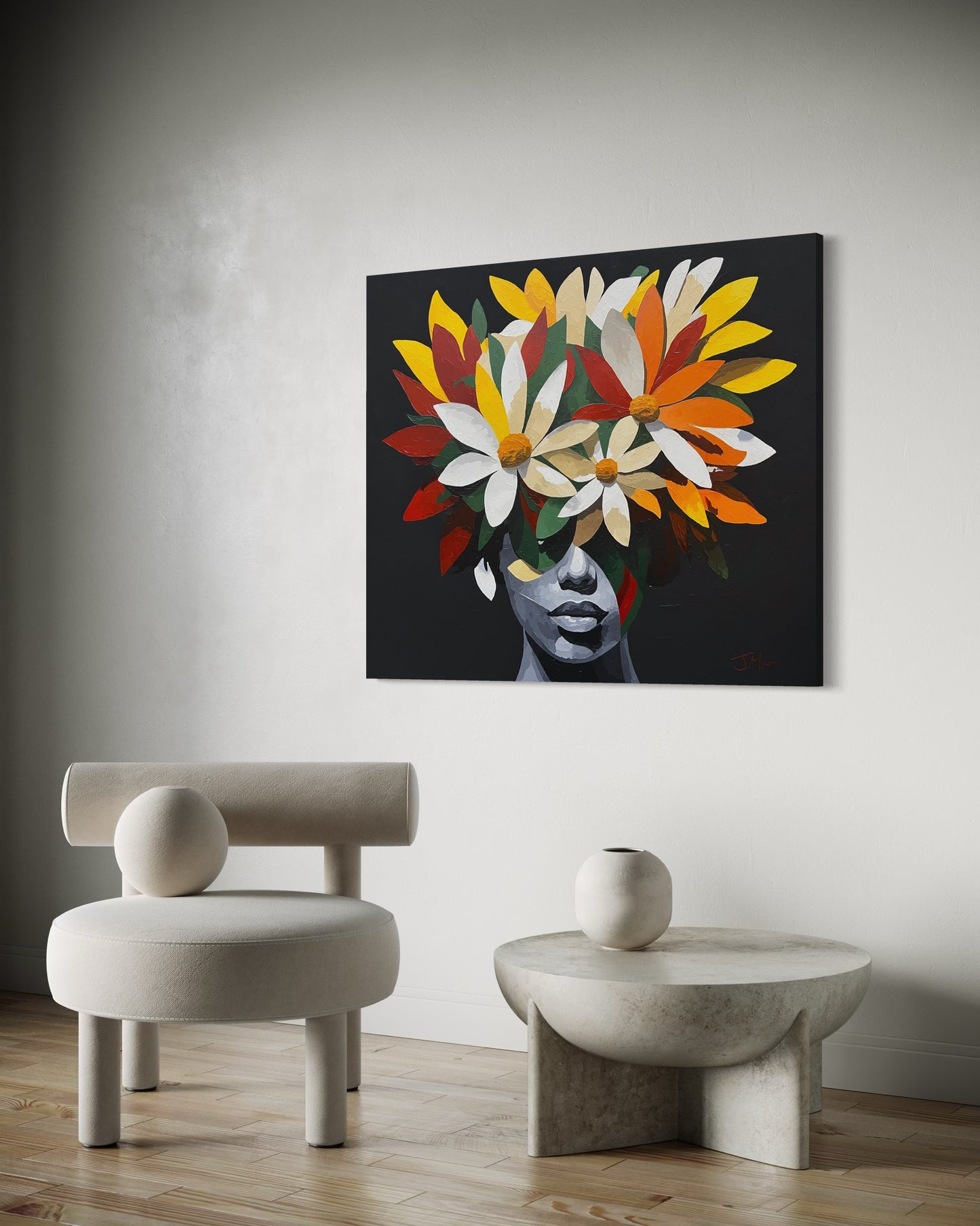 Mask of Blossoms - 100x120 cm