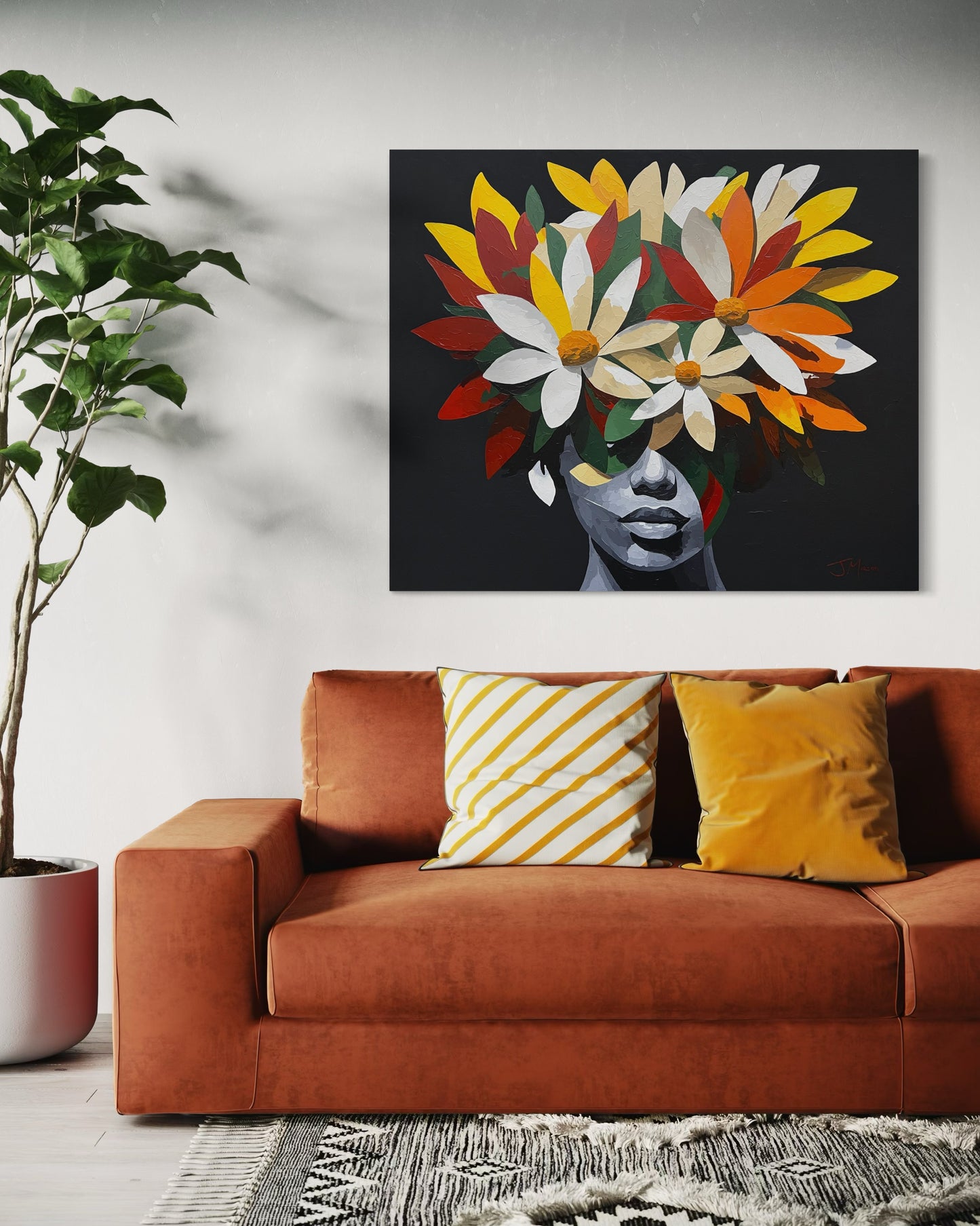 Mask of Blossoms - 100x120 cm