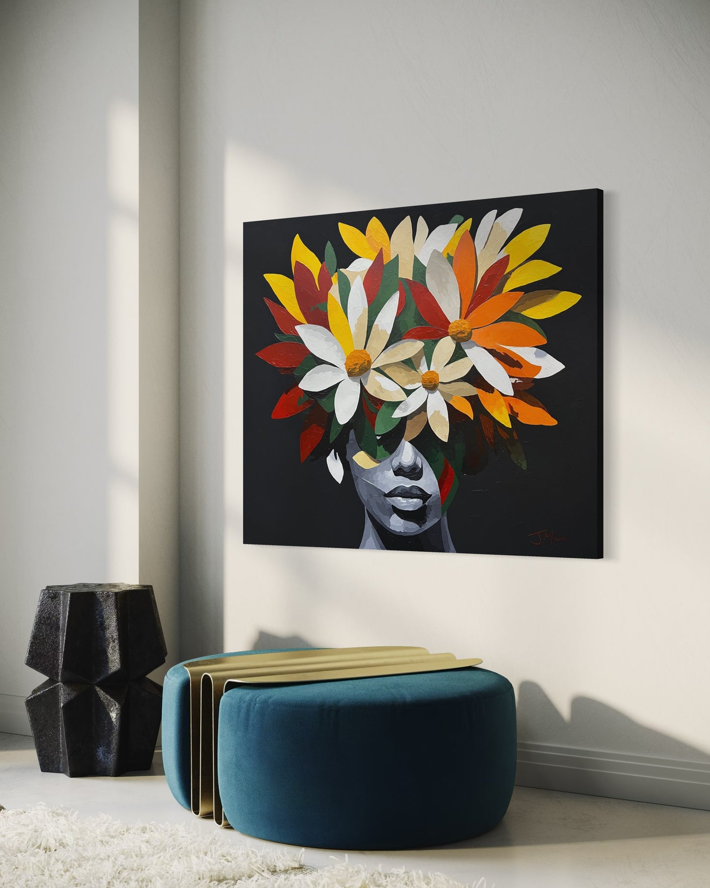 Mask of Blossoms - 100x120 cm