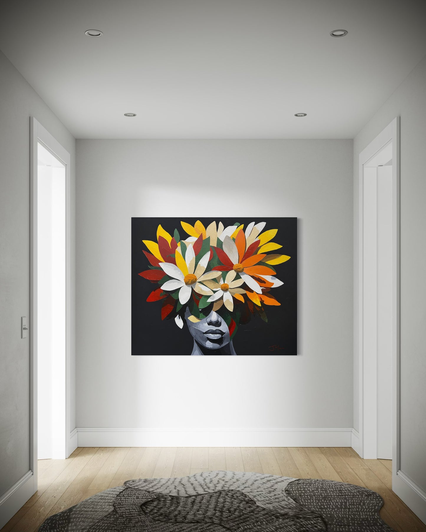 Mask of Blossoms - 100x120 cm