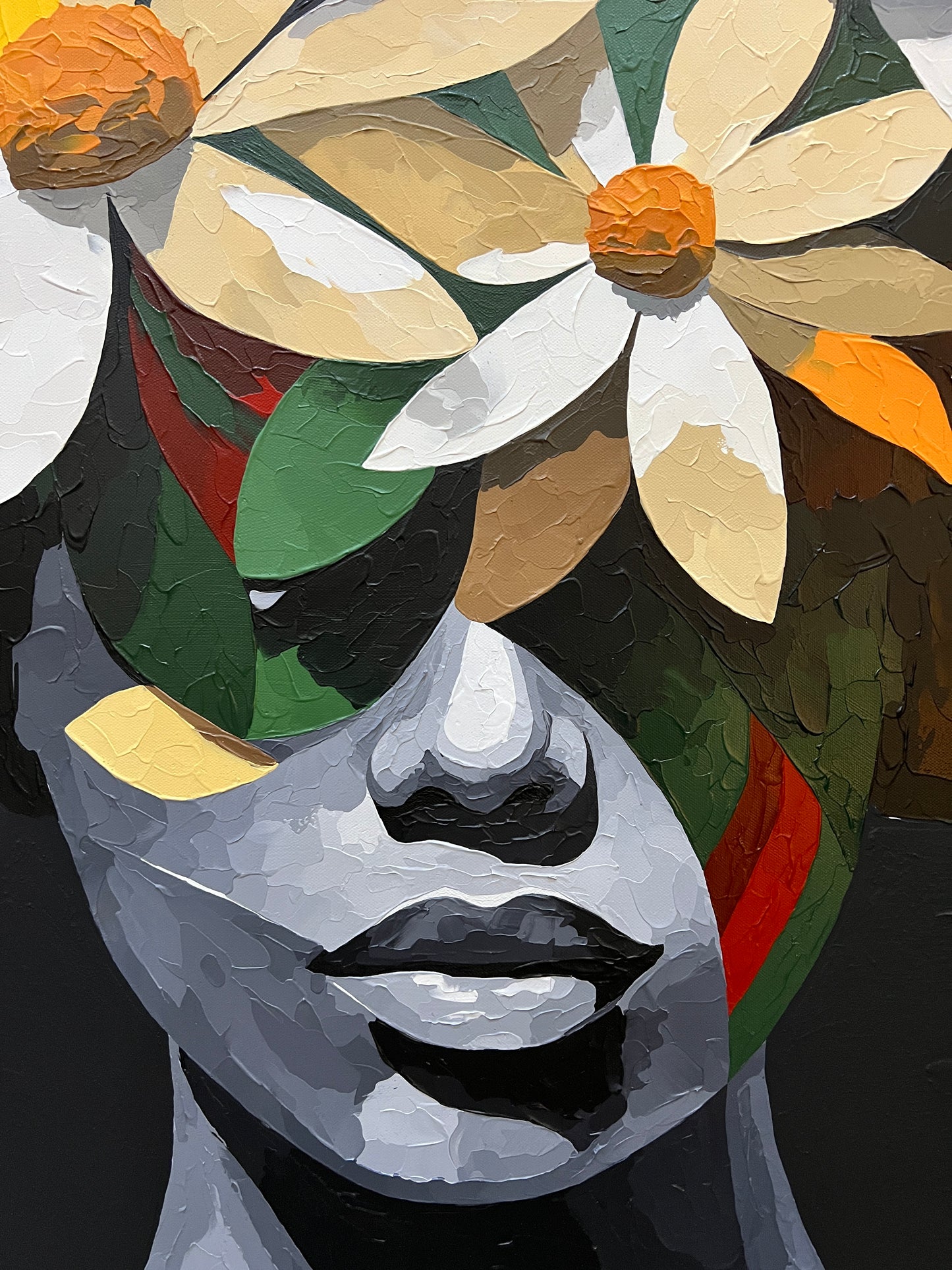 Mask of Blossoms - 100x120 cm